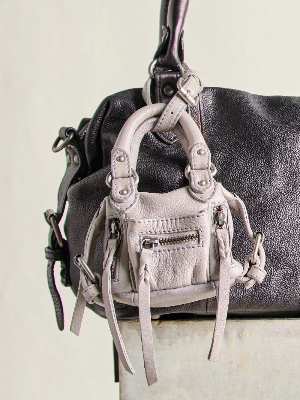 We The Free Dove Grey People Micro Emerson Mini Bag